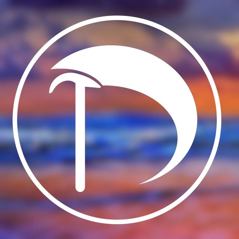 The Dlonem crescent mark over a beach scene