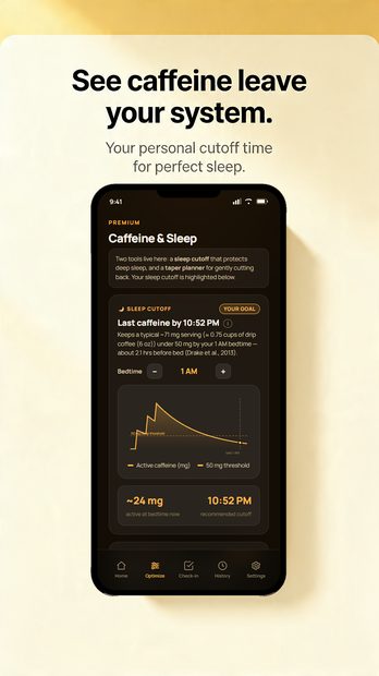 Caffeine Break Buddy screenshot — watch caffeine clear your system