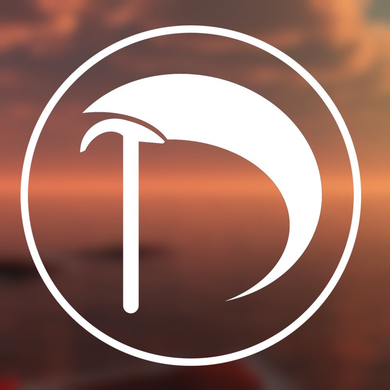 The Dlonem crescent mark over a chill sunset