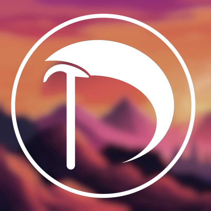 The Dlonem crescent mark over a vivid sunset
