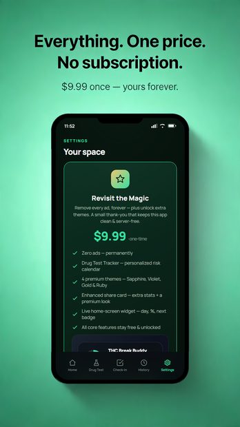 THC Break Buddy screenshot — free, no account, nothing to buy