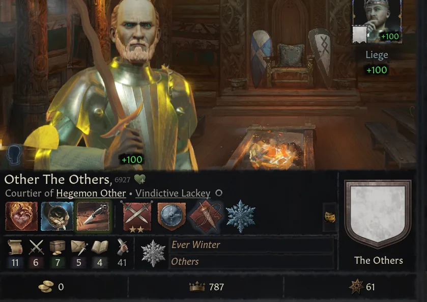 An Other in Crusader Kings III, ruling as a character within the Long Night realm